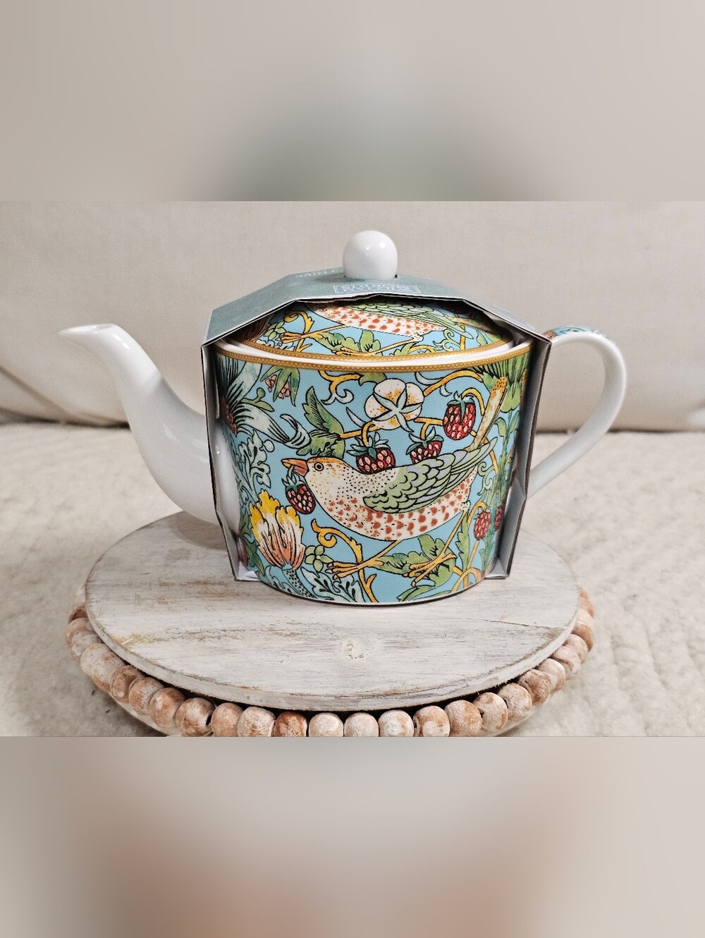 The Leonardo Collection William Morris Strawberry Thief Tea Pot Viral